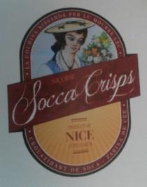 SOCCA CRISPS NIÇOISE LA COUHINA NISSARDA PER LU MOURRE-LÉC. CROUSTIHANT DE SOCA - FARINA DE CÉE PRODUCT DE NICE CÔTE-D'AZHUR