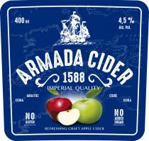 Armada Cider 1588, Imperial Quality, Refreshing Craft Apple Cider, No added sugar, no gluten