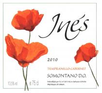 Inés 2010 TEMPRANILLO-CABERNET SOMONTANO D.O.