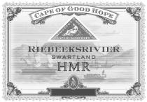 CAPE OF GOOD HOPE POSTAGE ONE SHILLING CAPE OF GOOD HOPE RIEBEEKSRIVIER SWARTLAND HMR AR