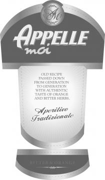 Appelle Moi Aperitivo Tradizionale Old Recipe Passed Down From Generation to Generation with Authentic Taste of Orange and Bitter Herbs Bitter & Orange