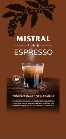 MISTRAL FINE ESPRESSO zrnková káva 100% Arabika