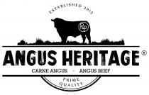ESTABLISHED 2013 RP ANGUS HERITAGE CARNE ANGUS ANGUS BEEF PRIME QUALITY