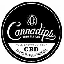 Cannadips HUMBOLDT, CA ALL NATURAL OILS AND FLAVORS FULL SPECTRUM HEMP CBD 15 CBD INFUSED POUCHES