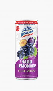 MADE FROM GEORGIAN WATERS, ნატახტარი NATAKHTARI, GEORGIAN WATERS, HARD LEMONADE, PLUM+GRAPE