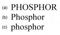 PHOSPHOR Phosphor phosphor