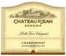 CHATEAU STJEAN SONOMA Belle Terre Vineyard CHARDONNAY ALEXANDER VALLEY CSJ ALC 14.4% BY VOL.