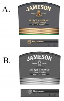 JAMESON Established Since 1780 Triple Distilled SELECT RESERVE Single Distillery BLACK BARREL JJ&S JOHN JAMESON BON LIMITED John Jamesonthon