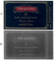 ERRAZURIZ 2000 DON MAXIMIANO Founder's Reserve ACONCAGUA VALLEY