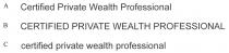 Certified Private Wealth Professional CERTIFIED PRIVATE WEALTH PROFESSIONAL certified private wealth professional