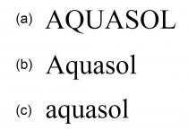 AQUASOL Aquasol aquasol