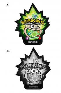 20 POUCHES HONG KONG STRIKING POPPING CANDY GREENAPPLE Artificially Flavored 20Pouches x .053 OZ (1.5g) Total NET WT 1.06 OZ (30g)