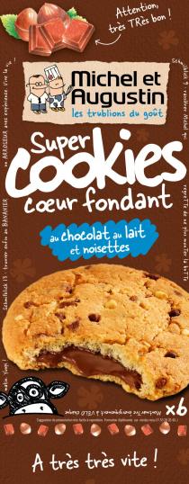 Attention, tres TRes bon! Michel et Augustin les trublions du gout Super Cookies coeur fondant au chocolat au lait et noisettes A tres tres vite! Suggestion de presentation tres facile a reproduire. Formation diplomante sur rendez-vous 01 53 28 26 40 Schmilblick 13 : trouver enfin au BANANIER Schmilblick 9 : rassUrer Michel qui regreTTe de ne plus mon Ter la buTTe