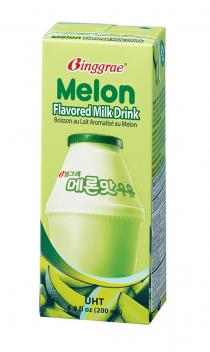 Binggrae Melon Flavored Milk Drink Boisson au Lait Aromatise au Melon B UHT 6.8 fl oz (200 ml)