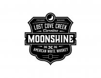PRIME SHINE LOST COVE CREEK Carolina MOONSHINE XXX AMERICAN WHITE WHISKEY