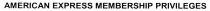 AMERICAN EXPRESS MEMBERSHIP PRIVILEGES