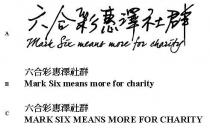 Mark Six means more for charity MARK SIX MEANS MORE FOR CHARITY 六合彩惠澤社群