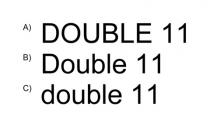 DOUBLE 11 Double 11 double 11
