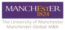 MANCHESTER 1824 The University of Manchester Manchester Global MBA