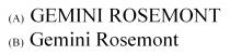 GEMINI ROSEMONT Gemini Rosemont