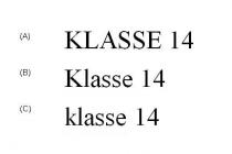 KLASSE 14 Klasse klasse