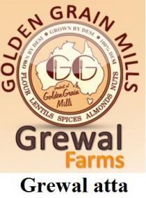 GOLDEN GRAIN MILLS OWN BY DESI GROWN BY DESI 100% DESI FLOUR LENTILS SPICES ALMONDS NUTS GG product of GoldenGrain Mills Grewal Farms Grewal atta