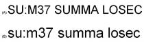 SU:M37 SUMMA LOSEC su:m37 summa losec