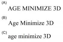 AGE MINIMIZE 3D Age Minimize 3D age minimize 3D