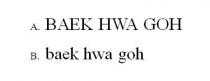 BAEK HWA GOH baek hwa goh