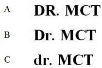 DR. MCT Dr. MCT dr. MCT