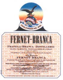 FERNET-BRANCA FRATELLI BRANCA DISTRILLERIE MILANO-VIA BROLETTO-VICINO ALLA CHIESA DI S TOMASO del famosa PRODOTTO IN ITALIA