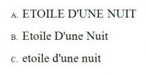 ETOILE D'UNE NUIT Etoile D'une Nuit etoile d'une nuit