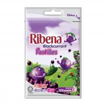 Ziplock Pack Tear Here Ribena Blackcurrant Pastilles MALAYSIA HALAL MS 1500:2009 1 001-07/2014 RICH IN Vitamin C 利宾纳 黑加仑子 软糖