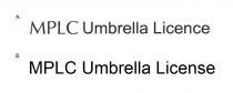 MPLC Umbrella Licence