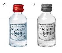 ALCOOL DE MENTIE DE RICQLES 80 % vol. BP 4 30700 UZES MADE IN FRANCE
