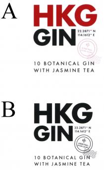 HKG GIN 10 BOTANICAL GIN WITH JASMINE TEA ARRIVAL HONG KONG 22.2871 N 114.1612 E