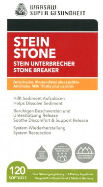 WARSAW SUPER GESUNDHEIT STEIN STONE STEIN UNTERBRECHER STONE BREAKER Artischocke, Mariendistel plus Lecithin Artichoke, Milk Thistle plus Lecithin Hilft Sediment Aufzulosen Helps Dissolve Sediment