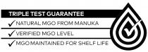 TRIPLE TEST GUARANTEE NATURAL MGO FROM MANUKA VERIFIED MGO LEVEL MGO MAINTAINED FOR SHELF LIFE