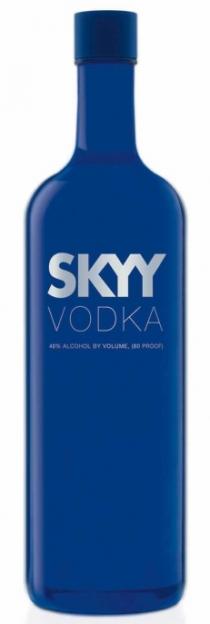 SKYY VODKA 40% ALCOHOL BY VOLUME, (80 PROOF)