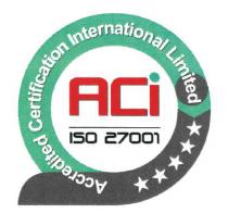 ACi ISO 27001 Accredited Certification International Limited