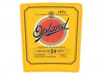 OPLANDSKE OPLAND AQUAVIT 1872 SPRITFABRIK Opland ROUND AND BALANCED TASTE MATURED FOR 24 MONTHS CRAFTED FOLLOWING THE ORIGINAL RECIPE CASKED IN: 0000 DEN NORDISKE IND LANDBRUKS-OG KUNST KJOBENHA AARET