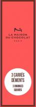 M LA MAISON DU CHOCOLAT PARIS 3 CARRES DEMENTS 3 UNHINGED SQUARES