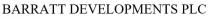 BARRATT DEVELOPMENTS PLC Barratt Developments PLC