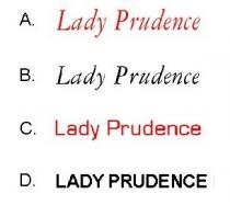 Lady Prudence LADY PRUDENCE