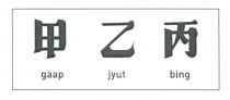 gaap jyut bing 甲乙丙