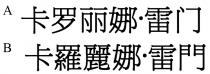 卡罗丽娜．雷门 卡羅麗娜．雷門