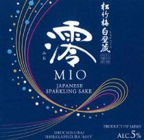 MIO JAPANESE SPARKLING SAKE SHOCHIKUBAI SHIRAKABEGURA 
