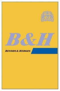 BENSON & HEDGES B&H BENSON & HEDGES