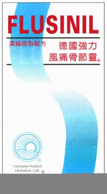 FLUSINIL Germany Natural Herbalists. Lab. Imported from and produced in Germany 濃縮提取配方 德國強力 風痛骨節靈