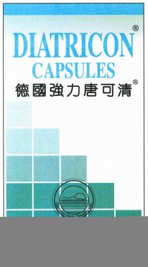 DIATRICON CAPSULES Germany Herb. Develop Lab. Germany Herb. Develop Lab. Imported from and produced in Germany 德國強力唐可清